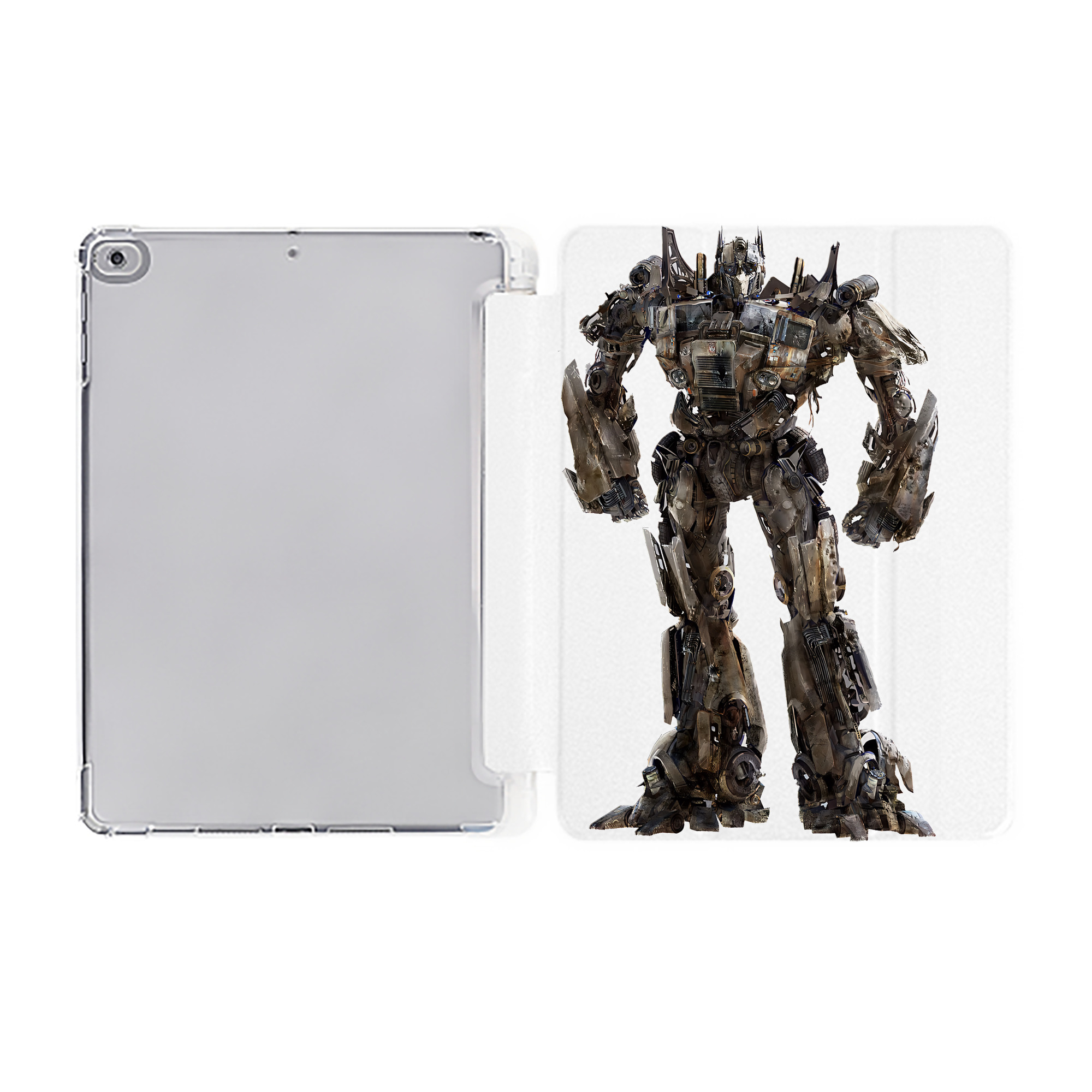 （画像用） Transformers トランスフォーマー IPad ケース ペン収納付き 三つ折りスタンド PUレザー×シリコン 対応機種9.5/10.5/10.9インチ